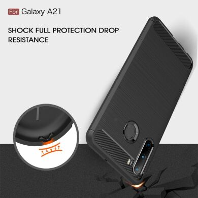 Защитный чехол UniCase Carbon для Samsung Galaxy A21 (A215) - Dark Blue
