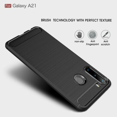 Защитный чехол UniCase Carbon для Samsung Galaxy A21 (A215) - Red