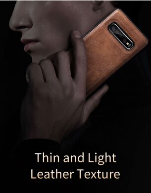 Защитный чехол X-LEVEL Leather Back Cover для Samsung Galaxy S10 (G973) - Black