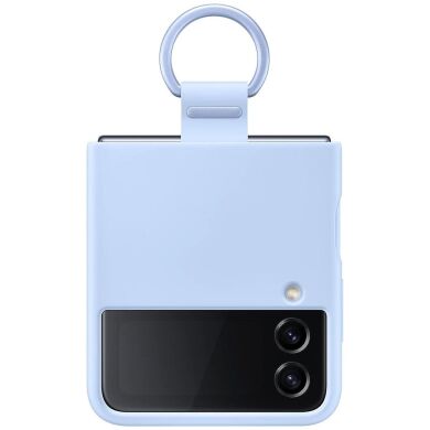 Защитный чехол Silicone Cover with Ring для Samsung Galaxy Flip 4 (EF-PF721TLEGUA) - Arctic Blue