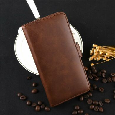 Чехол Deexe Pocket Wallet для Samsung Galaxy A01 (A015) - Dark Brown