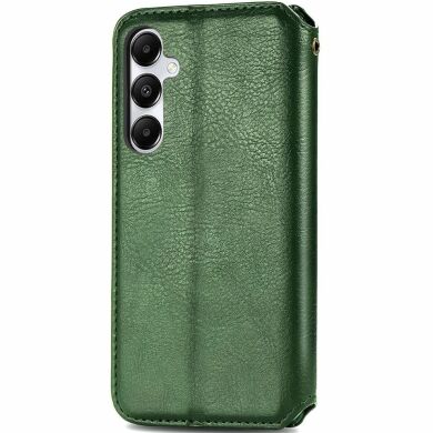 Чехол Deexe Rhombus Wallet для Samsung Galaxy A35 (A356) - Green