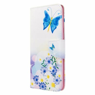 Чехол-книжка Deexe Color Wallet для Samsung Galaxy A21 (A215) - Blue Butterfly