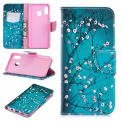 Чехол-книжка Deexe Color Wallet для Samsung Galaxy A30 (A305) / A20 (A205) - Tree with Flowers