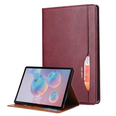 Чехол UniCase Pocket Stand для Samsung Galaxy Tab S7 FE (T730/T736) - Wine Red