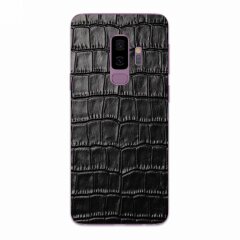 Кожаная наклейка Glueskin для Samsung Galaxy S9+ (G965) - Black Croco