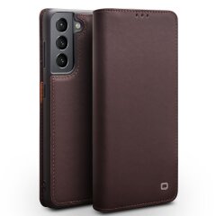 Кожаный чехол QIALINO Wallet Case для Samsung Galaxy S21 Plus (G996) - Brown