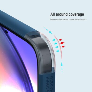 Пластиковый чехол NILLKIN Frosted Shield Pro для Samsung Galaxy A55 (A556) - Blue