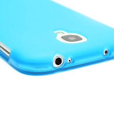 Силиконовая накладка Deexe Frosted Case для Samsung Galaxy S4 (i9500) - Light Blue