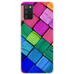 Силиконовый (TPU) чехол Deexe Life Style для Samsung Galaxy A02s (A025) - Colorized Squares
