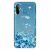Силиконовый (TPU) чехол Deexe Pretty Glossy для Samsung Galaxy A21 (A215) - Blue Flowers