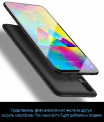 Силиконовый (TPU) чехол X-LEVEL Matte для Samsung Galaxy A8+ (A730) - Black