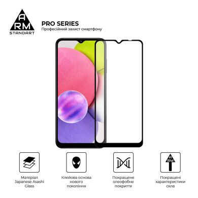 Защитное стекло ArmorStandart Pro 5D для Samsung Galaxy A03s (A037) - Black