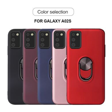 Защитный чехол Deexe Color Ring для Samsung Galaxy A02s (A025) - Red