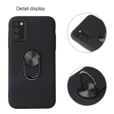 Защитный чехол Deexe Color Ring для Samsung Galaxy A02s (A025) - Black