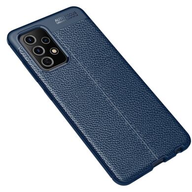 Защитный чехол Deexe Leather Cover для Samsung Galaxy A52 (A525) / A52s (A528) - Blue