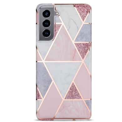 Защитный чехол Deexe Marble Pattern для Samsung Galaxy S21 - Pink