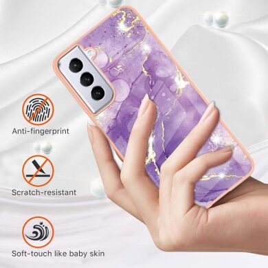 Защитный чехол Deexe Marble Style для Samsung Galaxy S21 (G991) - Rose Gold