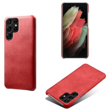 Защитный чехол KSQ Leather Cover для Samsung Galaxy S22 Ultra - Red