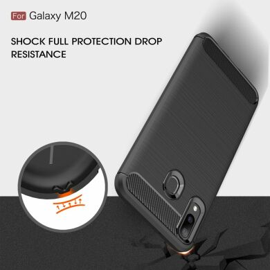 Защитный чехол UniCase Carbon для Samsung Galaxy M20 (M205) - Dark Blue