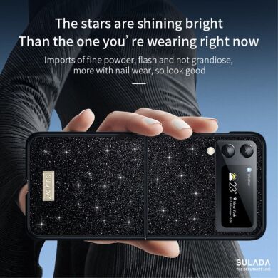 Защитный чехол SULADA Dazzling Glittery (FF) для Samsung Galaxy Flip 4 - Gold