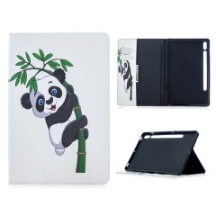 Чехол-книжка Deexe Pattern Style для Samsung Galaxy Tab S7 (T870/875) / S8 (T700/706) - Panda with Bamboo