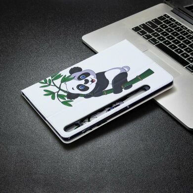 Чехол-книжка Deexe Pattern Style для Samsung Galaxy Tab S7 (T870/875) / S8 (T700/706) - Panda with Bamboo