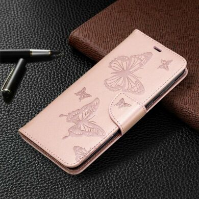 Чехол UniCase Butterfly Pattern для Samsung Galaxy A21 (A215) - Rose Gold