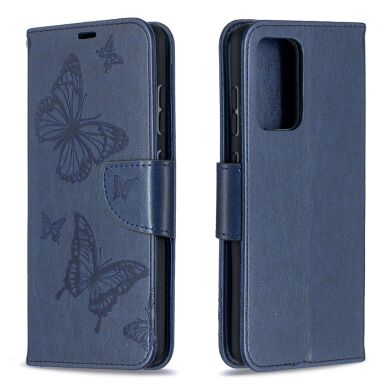 Чехол UniCase Butterfly Pattern для Samsung Galaxy A52 (A525) / A52s (A528) - Dark Blue