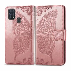 Чехол UniCase Butterfly Pattern для Samsung Galaxy M31 (M315) - Rose Gold