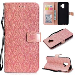 Чехол UniCase Leaf Wallet для Samsung Galaxy A6 2018 (A600) - Pink