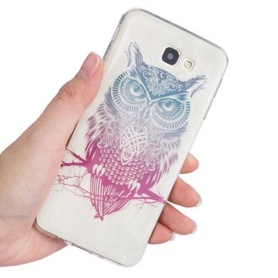 Силиконовый чехол Deexe Life Style для Samsung Galaxy J5 Prime - Owl Pattern