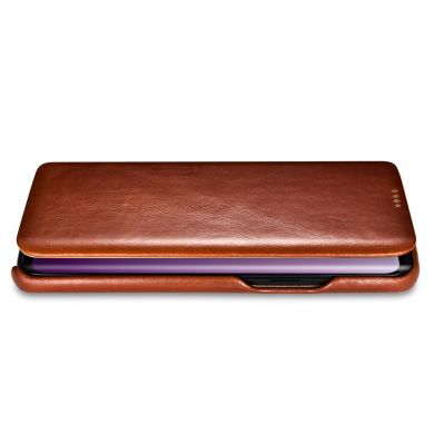 Кожаный чехол-книжка ICARER Slim Flip для Samsung Galaxy S9+ (G965) - Brown