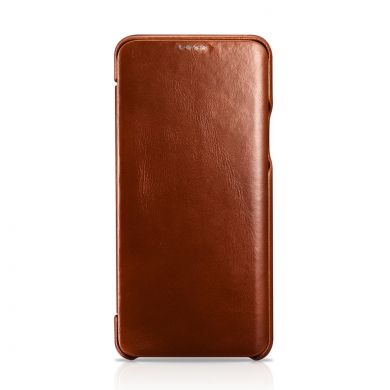 Кожаный чехол-книжка ICARER Slim Flip для Samsung Galaxy S9+ (G965) - Brown