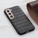 Кожаный чехол UniCase Croco Skin для Samsung Galaxy S22 - Black. Фото 2 из 3