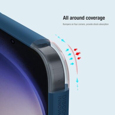 Пластиковый чехол NILLKIN Frosted Shield Pro для Samsung Galaxy S24 Plus - Blue