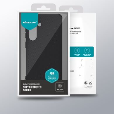 Пластиковый чехол NILLKIN Frosted Shield Pro для Samsung Galaxy S24 Plus - Black
