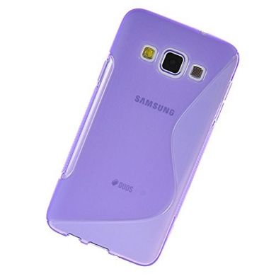 Силиконовая накладка Deexe S Line для Samsung Galaxy A3 (A300) - Violet