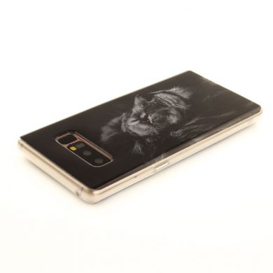 Силиконовый чехол Deexe Life Style для Samsung Galaxy Note 8 (N950) - Fierce Lion