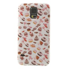 Силиконовая накладка Deexe Life Style для Samsung Galaxy S5 (G900) - Candy and Sweets