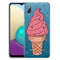 Силіконовий (TPU) чохол Deexe Pretty Glossy для Samsung Galaxy A02 (A022) / M02 - Big Ice Cream