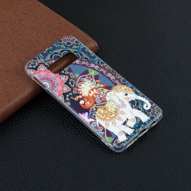 Силиконовый (TPU) чехол Deexe Pretty Glossy для Samsung Galaxy S10e (G970) - Flower and Elephant