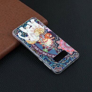 Силиконовый (TPU) чехол Deexe Pretty Glossy для Samsung Galaxy S10e (G970) - Flower and Elephant