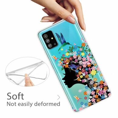 Силиконовый (TPU) чехол Deexe Pretty Glossy для Samsung Galaxy S20 Plus (G985) - Flowered Beauty