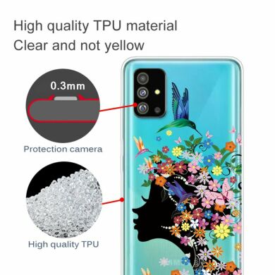 Силиконовый (TPU) чехол Deexe Pretty Glossy для Samsung Galaxy S20 Plus (G985) - Flowered Beauty