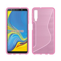 Силиконовый (TPU) чехол Deexe S Line для Samsung Galaxy A7 2018 (A750) - Pink