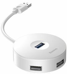 USB HUB BASEUS Round Box USB to USB 3.0 + 3USB 2.0 - White