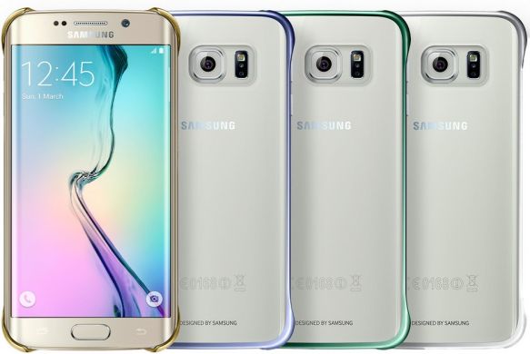 Защитная накладка Clear Cover для Samsung S6 EDGE (G925) EF-QG925BBEGRU - Gold