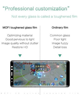 Защитное стекло MOFI 3D Curved Edge для Samsung Galaxy A8+ (A730)