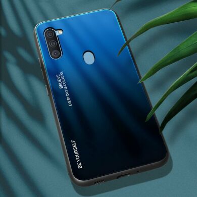 Защитный чехол Deexe Gradient Color для Samsung Galaxy A11 (A115) - Black / Blue